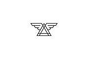 Minimalist Triangle with Wings Logo, a Branding & Logo Template by Luxury Logos (Thumbnail 3 of 4)