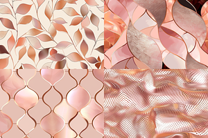 Rose Gold Shimmers Seamless Patterns