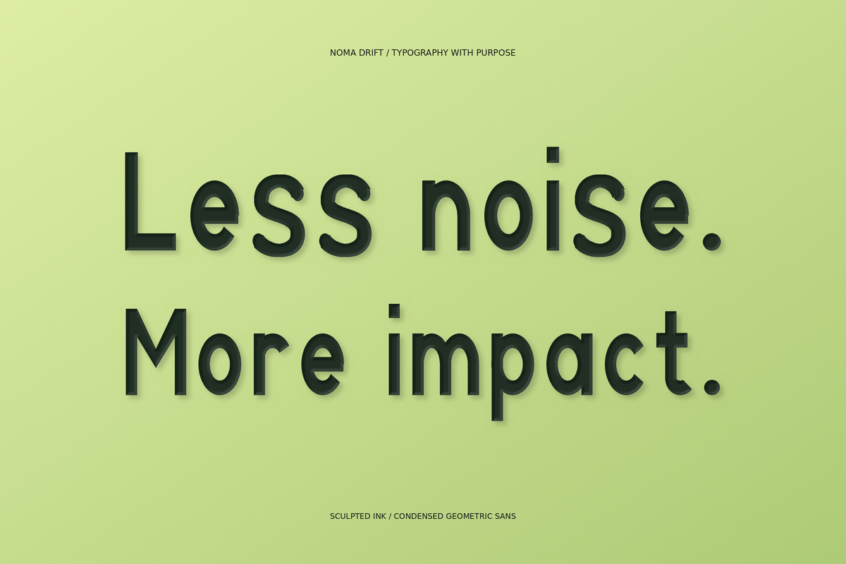 Noma Drift - Bold Condensed, a Sans Serif Font by Colorsfav (Photo 7 of 10)
