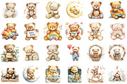 Nursery Teddy Bear Clipart,Boho Clip, an Illustration by Sublimation Artist (Thumbnail 2 of 6)