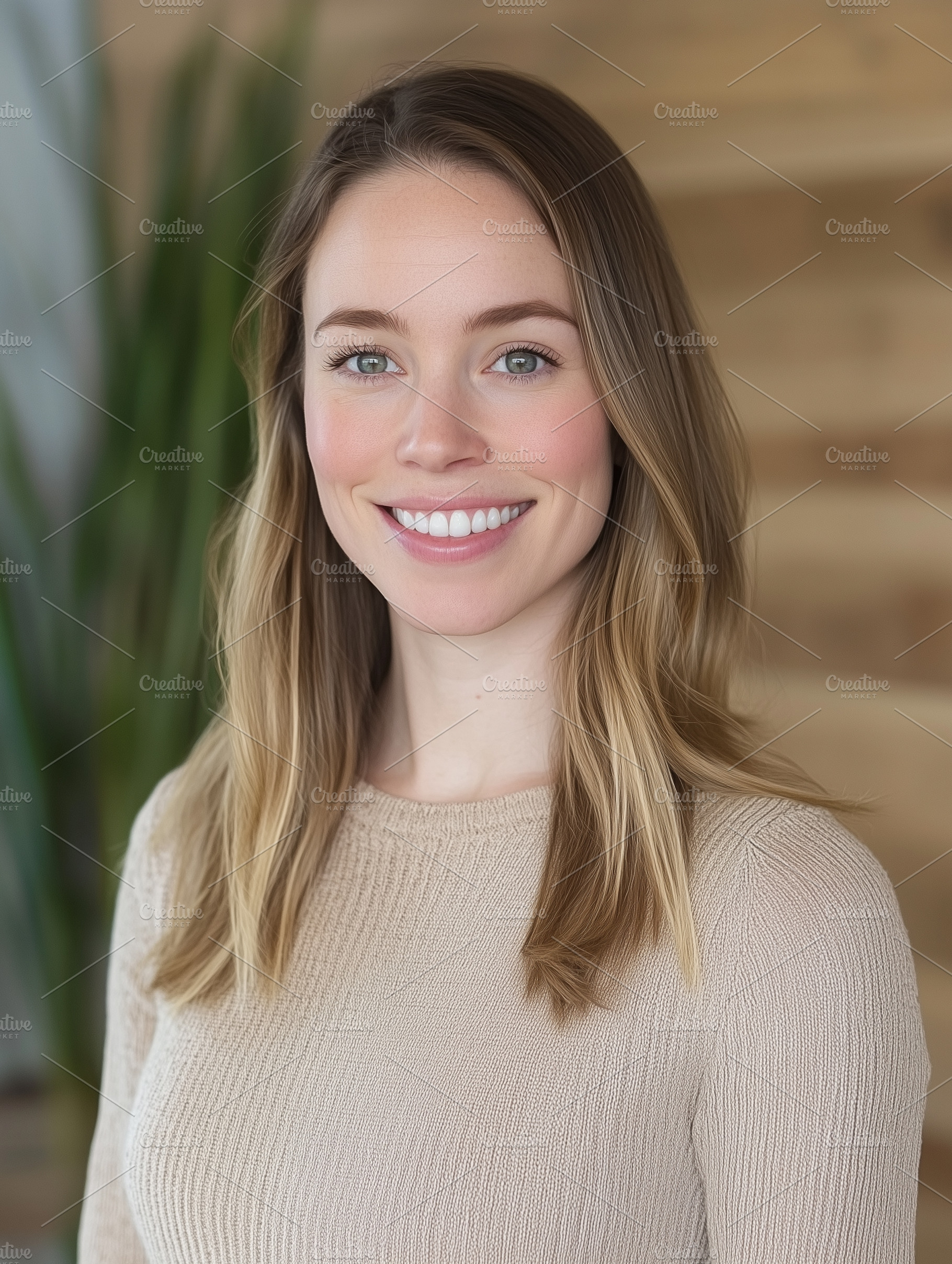 Smiling young woman with blonde hair, a Person Photo by MistyDay