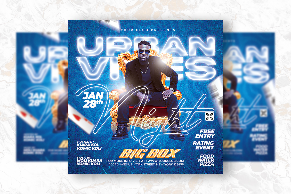 Urban Vibes Night Party Flyer Design, a Flyer Template by Shajib Shikder (Photo 2 of 2)