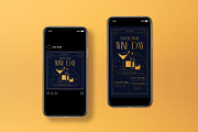 Art Deco National Wine Day Flyer Set, a Flyer Template by graphicook (Thumbnail 2 of 3)