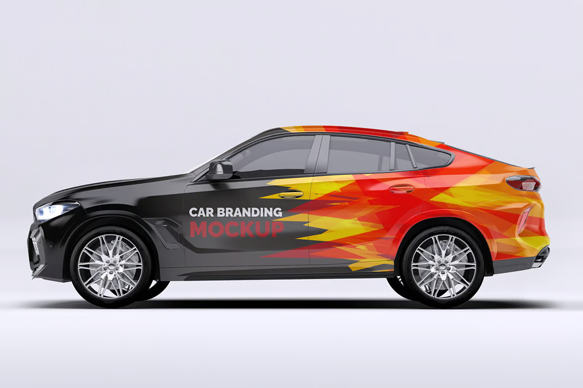 BMW X6 Car 4 Mockup, an Advertising Mockup by Se٧enStudio (Photo 3 of 7)
