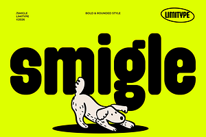 Smigle - Bold Rounded Font, a Sans Serif Font by limitype