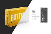Butter 200g. Front 3/4 view. Mockup, a Packaging Mockup by easymock (Thumbnail 3 of 6)