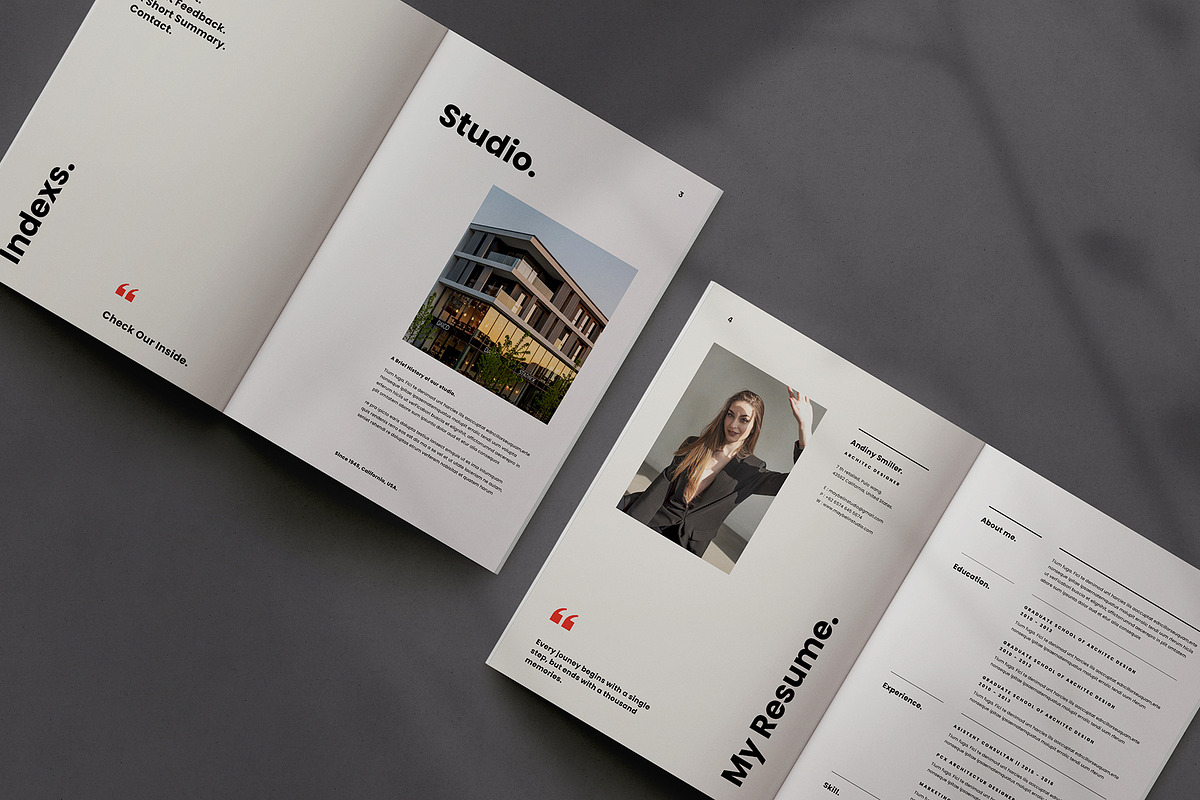 Architecture Portfolio Template, a Brochure Template by Occy Design (Photo 2 of 7)