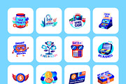 Credit and Debit Card Stickers, a Duotone Icon by Prosymbols (Thumbnail 7 of 8)