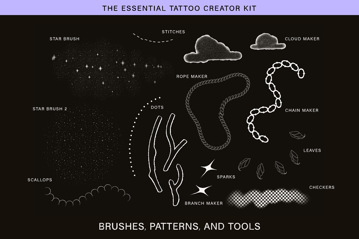 The Essential Tattoo Creator Kit, a Brushes & More by Good Kid Studio (Photo 6 of 8)