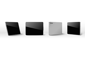 Tablet mockup set with blank black, a Technology Illustration by art PVP - market