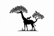 Giraffe Silhouette Vector design, an Illustration by Amazin_art (Thumbnail 15 of 21)