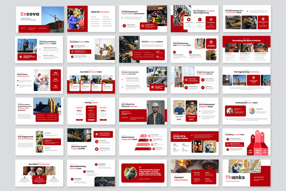 Excova Engineering Construction PPT, a Presentation Template by kerismaker (Photo 8 of 10)