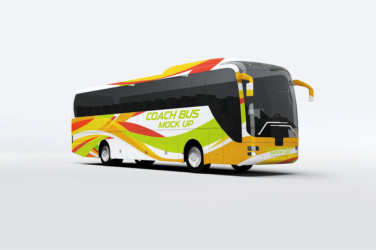Coach Bus Mock-Up, a Product Mockup by DesignRushMarket (Photo 5 of 7)