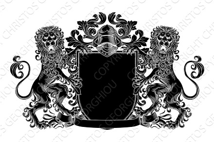 Coat of Arms Crest Lions Family