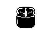 50 Wireless Earbuds Silhouette Icon, an Illustration by abu67222 (Thumbnail 41 of 51)