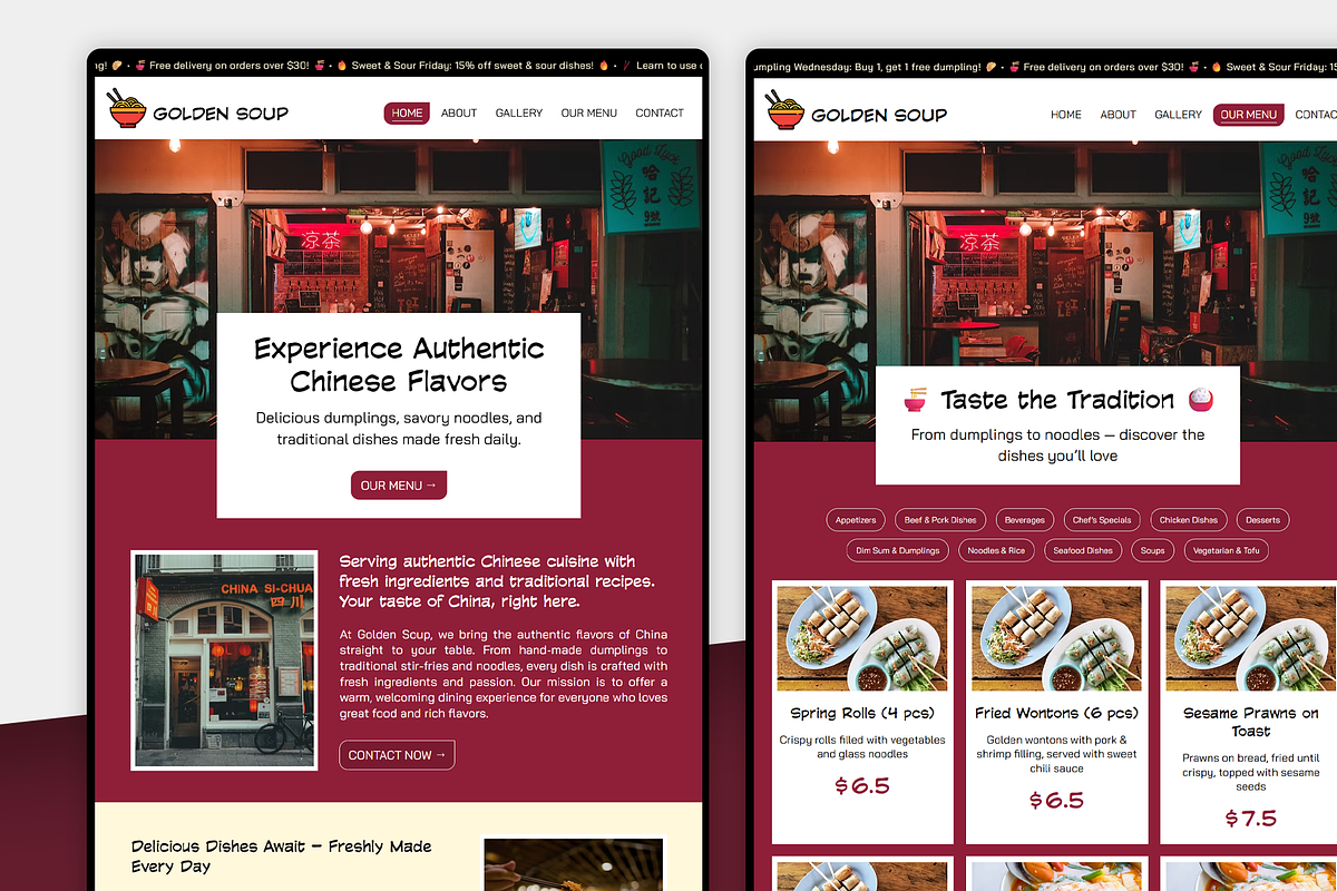 Chinese Restaurant Website preview 5