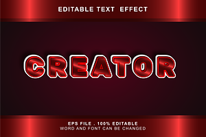 Creator Text Effect Editable