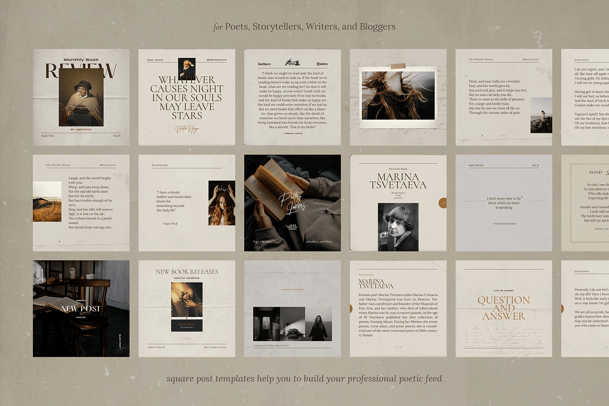 Writers Poets Social Media Templates, a Social Media Template by September 5th (Photo 10 of 17)
