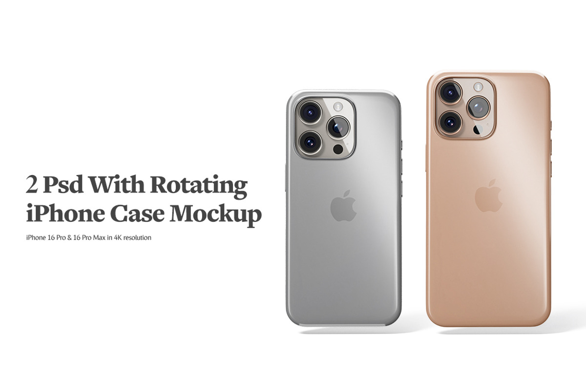 iPhone 16 Pro Case Animated Mockups, an iPhone Mockup by rebrandy (Photo 2 of 17)