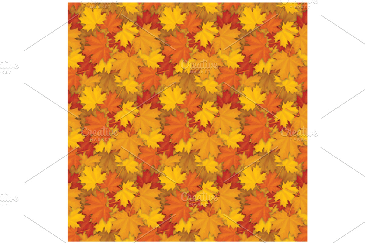 Fallen maple leaves pattern, a Decorative Illustration by belander (Photo 2 of 2)
