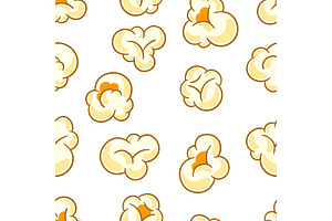 Seamless Pattern With Popcorn.