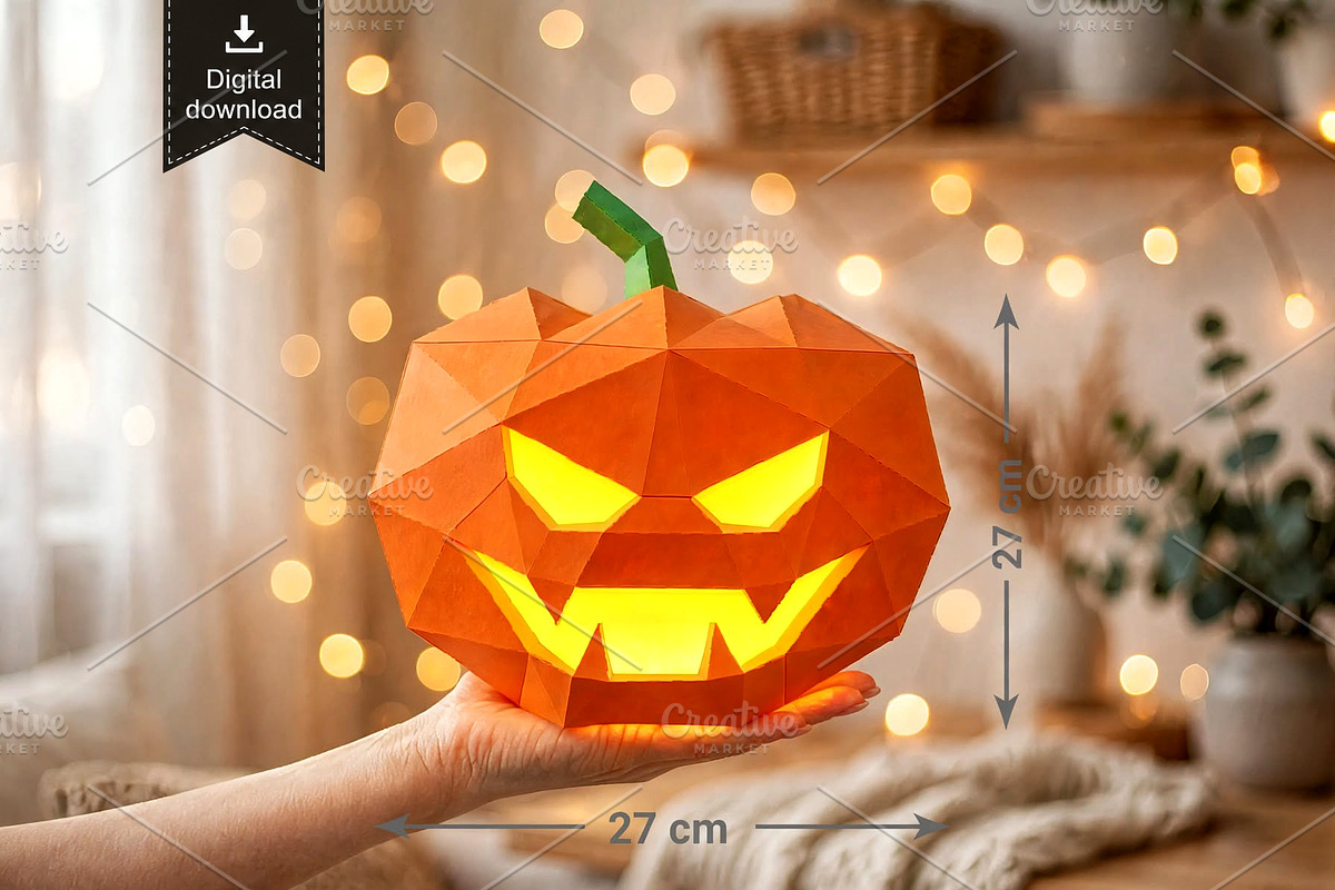 Halloween Pumpkin - 3d papercraft, a Card Template by PAPER amaze (Photo 1 of 7)