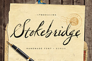 Stokebridge + Bonus Vector, a Script Font by vuuuds (Thumbnail 1 of 4)