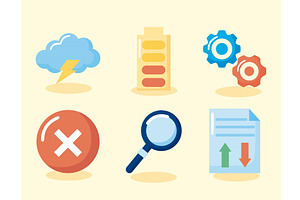 six mental health icons, a Healthcare Illustration by studiogstock