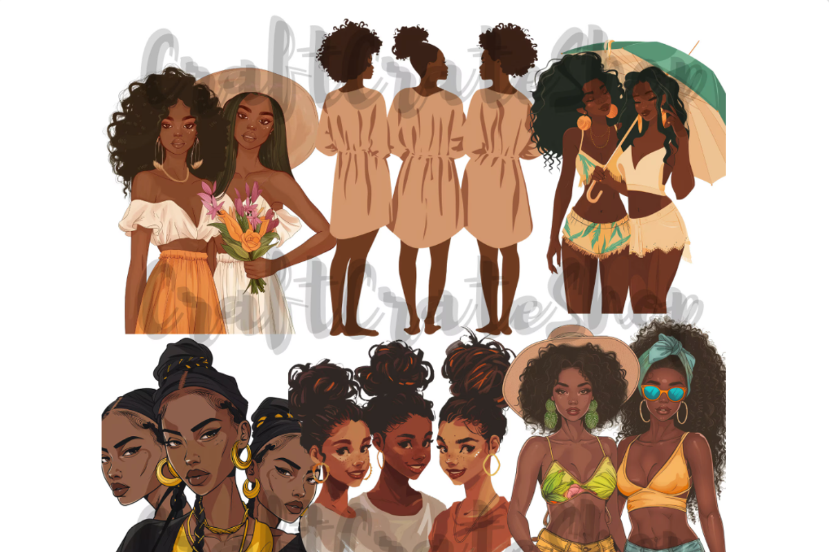 Sisterhood Clipart, an Illustration by CraftCrateShop (Photo 2 of 7)