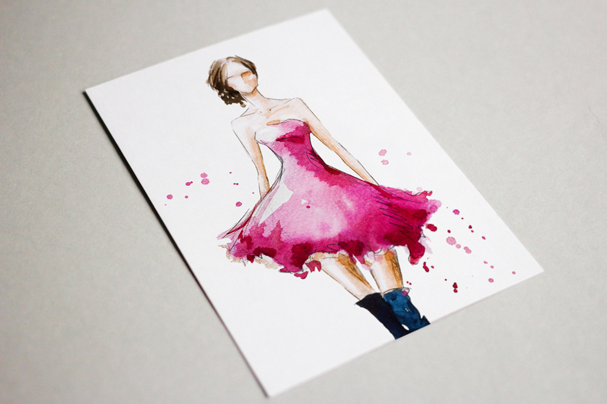 Watercolor fashion illustration, an Illustration by Kamenuka (Photo 2 of 3)