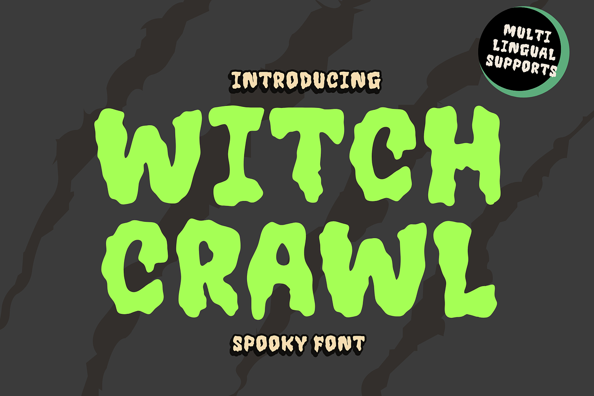 Witchcrawl is a Halloween font, a Handwritten Font by Brown Cupple (Photo 1 of 12)