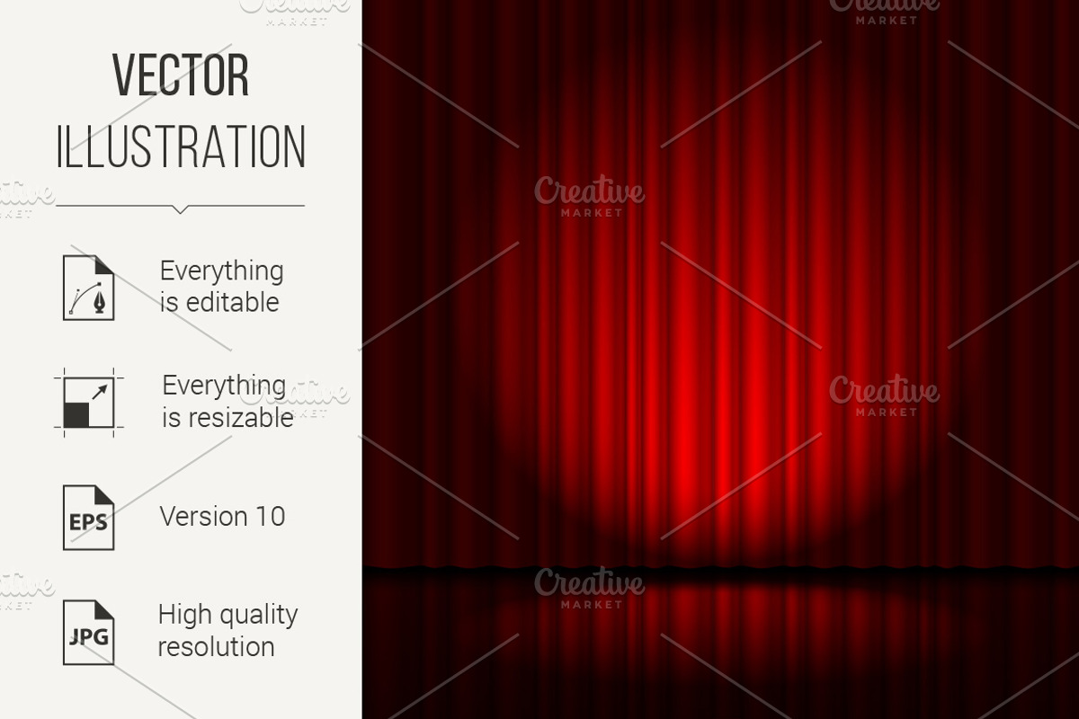 Curtain from the theatre, a Background Graphic by DvargShop
