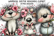 Whimsical Easter Hedgehog Clipart, an Illustration by Daily.Designs (Thumbnail 1 of 8)