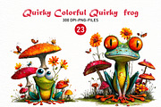 Quirky Colorful Quirky frog Clipart, a Seasonal Illustration by Designworld (Thumbnail 1 of 10)