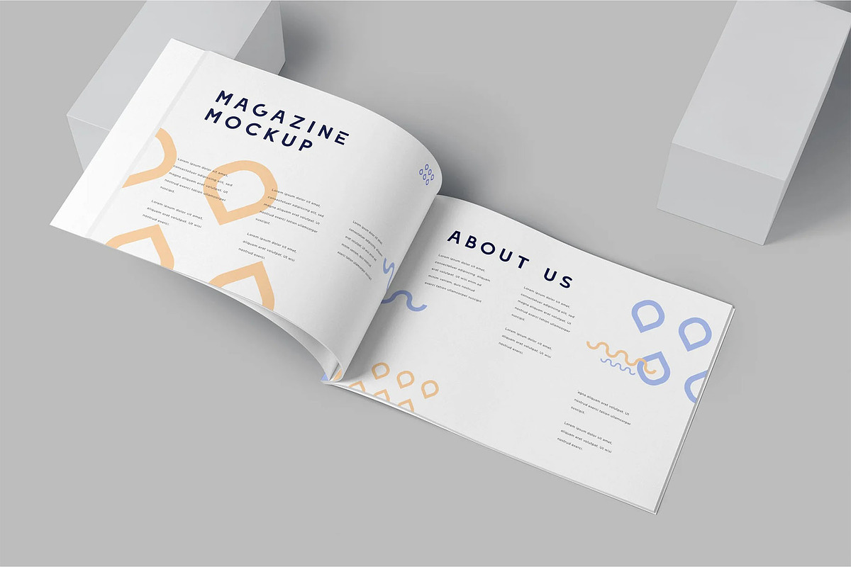 A4 Horizontal Brochure Mockup, an Advertising Mockup by megostudi0 (Photo 2 of 2)