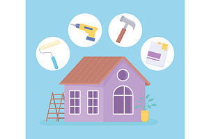 home improvement tools, an Object Illustration by studiogstock