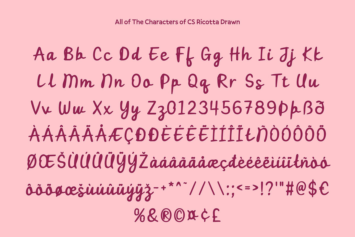 CS Ricotta Drawn, a Script Font by Craft Supply Co. (Photo 8 of 8)