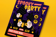 Purple Spooky Party Flyer Set, a Flyer Template by graphicook (Thumbnail 2 of 3)