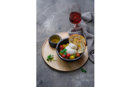 Buratta cheese with cherry tomatoes