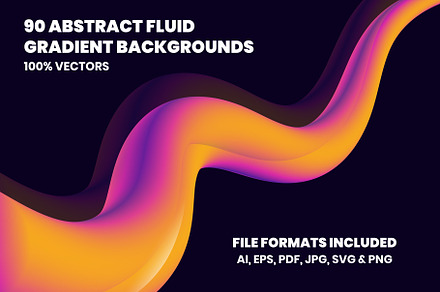90 Fluid Gradient Backgrounds, an Icon by Brickclay