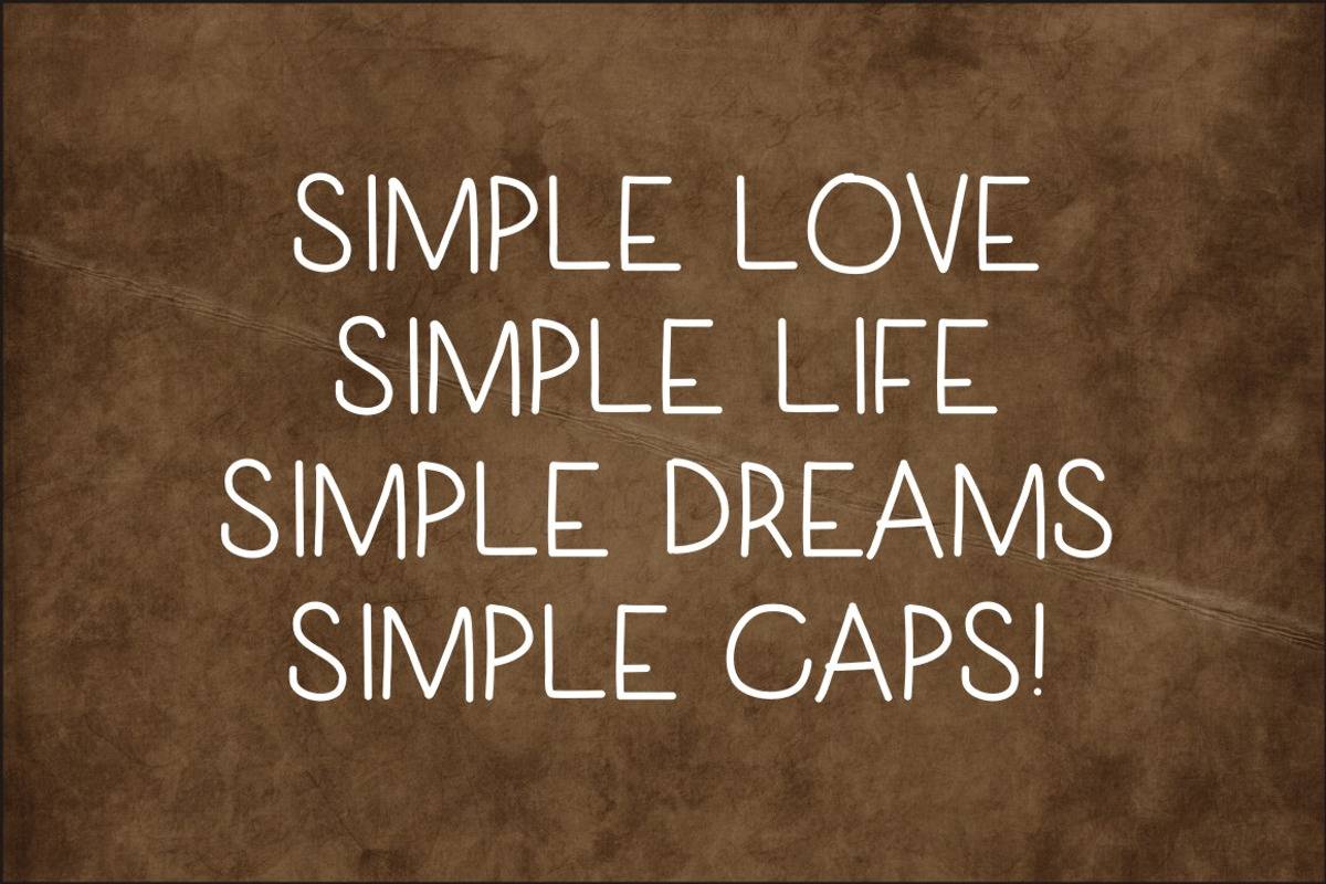 SIMPLECAPS FONT preview 2