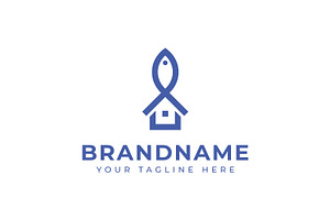 Fish Home Modern Logo, a Branding & Logo Template by Pray Art Design Studio
