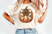 Halloween Pumpkin png vintage shirt, an Illustration by Watercolor design (Thumbnail 2 of 3)