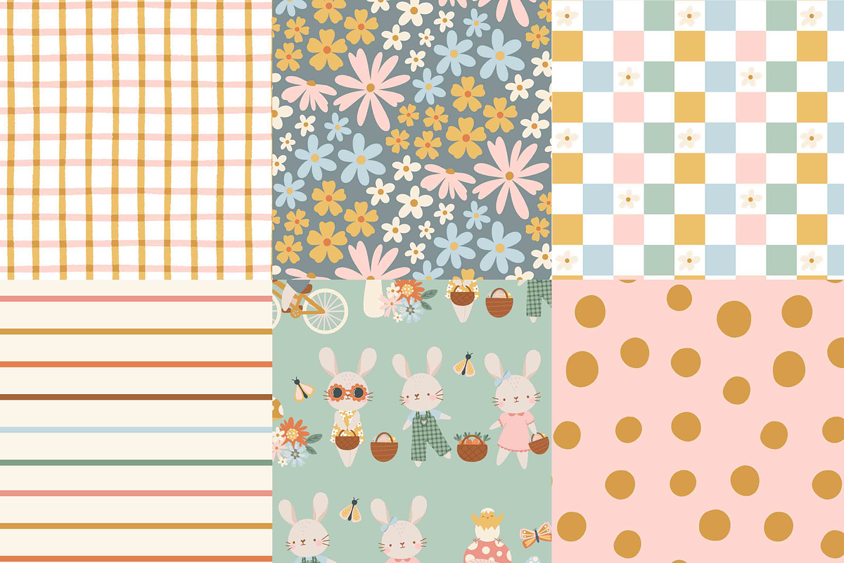 Hello Easter Clipart Paper Set, a Seasonal Illustration by Studio Hello Joy (Photo 3 of 3)