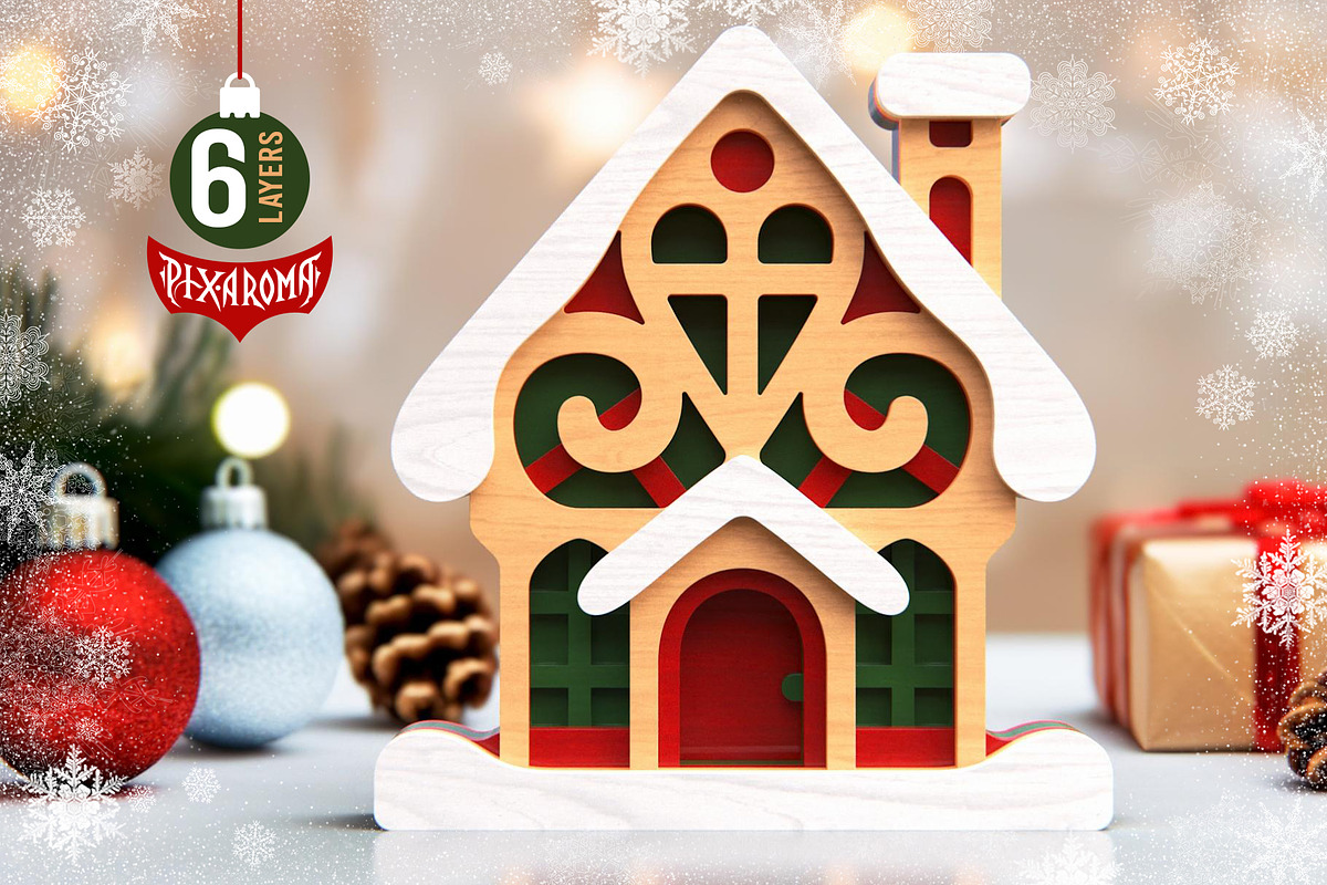 Cute Houses Bundle | 3D Layered SVG, a Decorative Illustration by pixaroma (Photo 5 of 8)