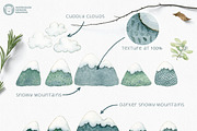 Lumberjack Mountains Watercolors, a Texture Illustration by Watercolor Nomads (Thumbnail 2 of 4)