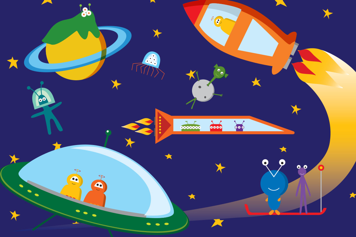 Space Aliens and Robots, an Illustration by lingard design (Photo 6 of 7)