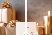 CHRISTMAS 5x7 IN INVITATION MOCKUP, an Advertising Mockup by Serenefeeling (Thumbnail 5 of 7)