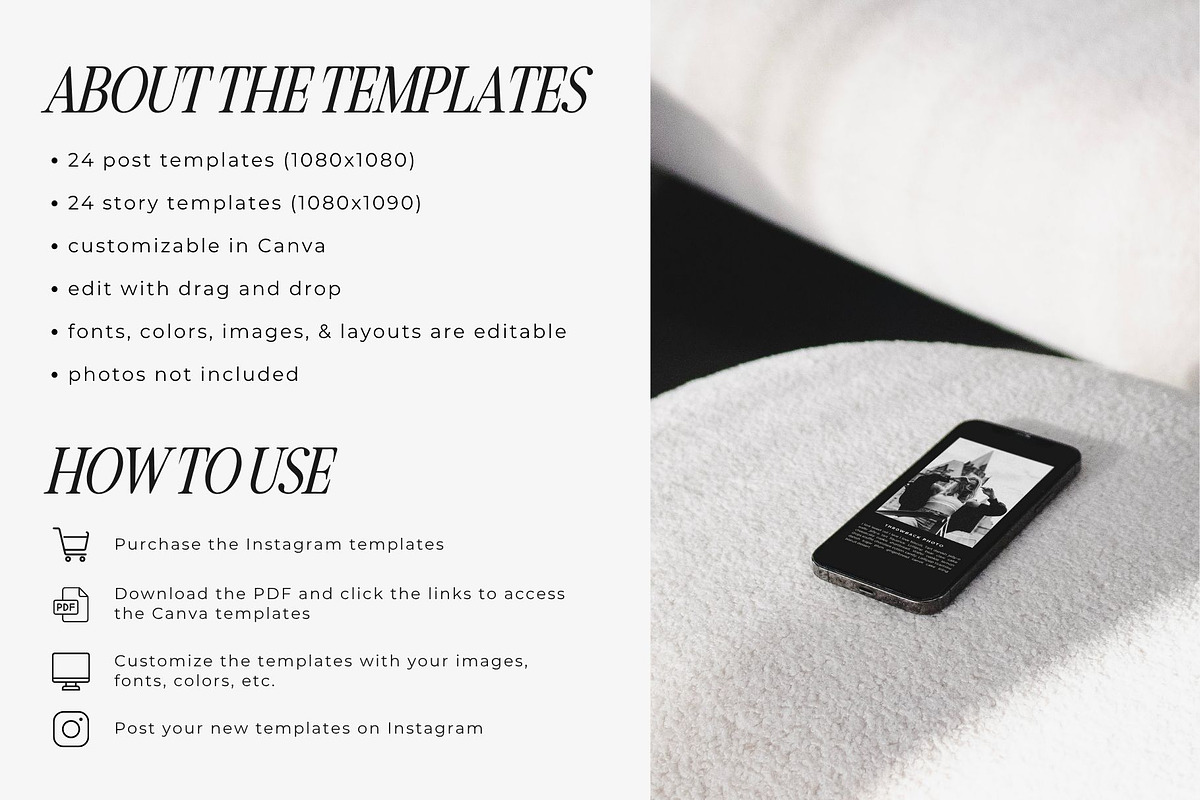 Photography Instagram Templates, a Social Media Template by Blush Created (Photo 3 of 19)