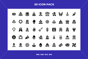 Hinduism icons, an Outline Icon by Wencory
